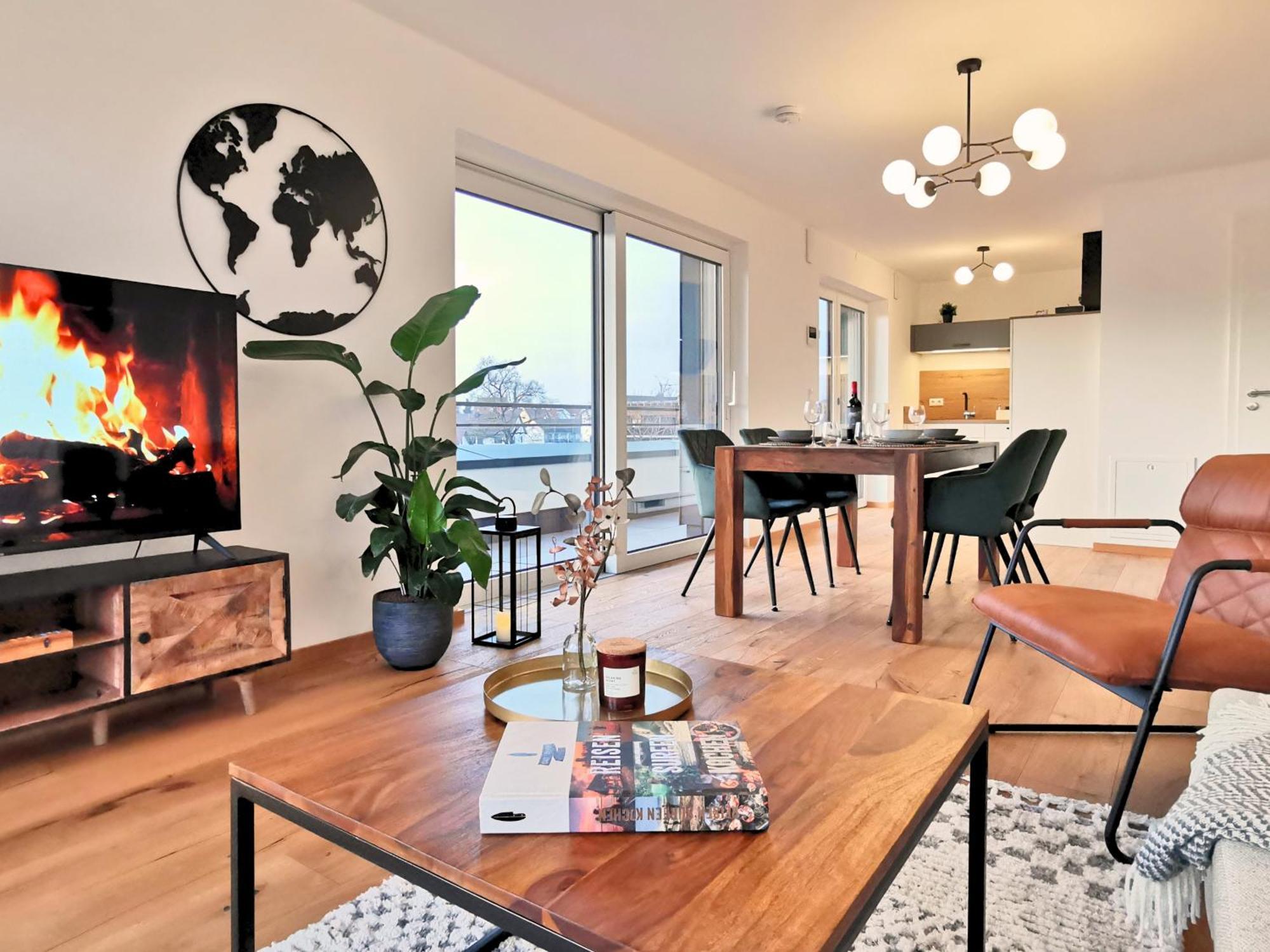 Апартаменты Fynbos Penthouse Deluxe, Balkon, Parkplatz Штраубинг Экстерьер фото