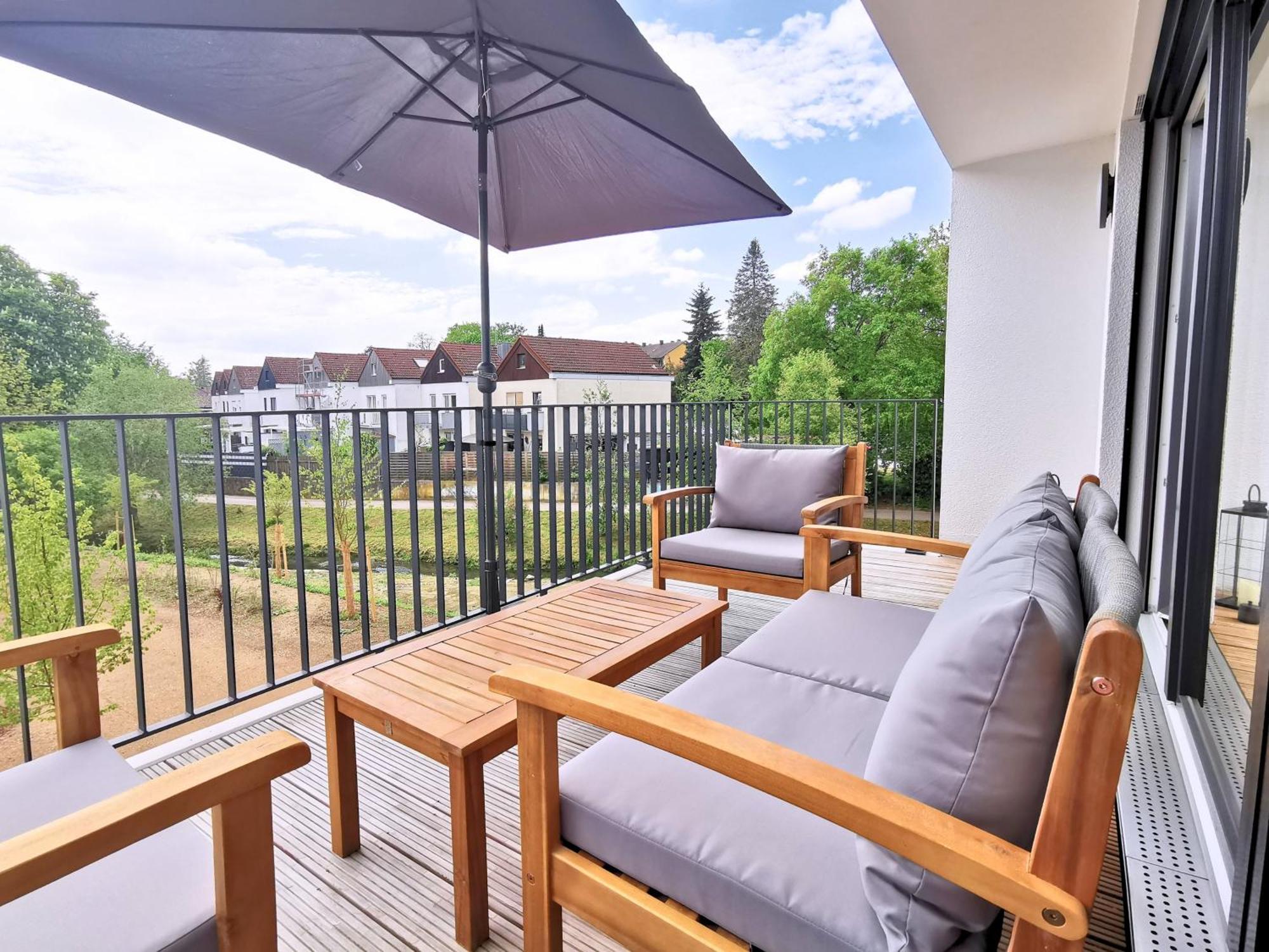 Апартаменты Fynbos Penthouse Deluxe, Balkon, Parkplatz Штраубинг Экстерьер фото